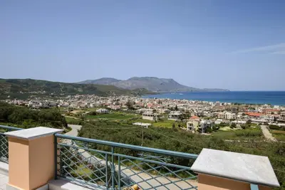 a view from the balcony of a villa at Seaview Villa Sofia ' Top destination ' in Kissamos