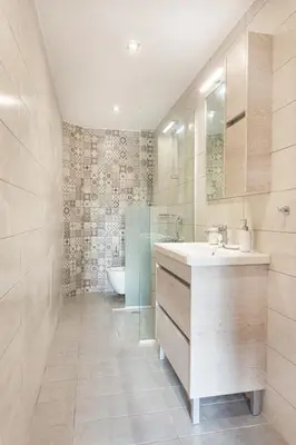 a bathroom with a sink and a toilet and a tub at Gallery Art Apartment Chania Crete in Chania Town