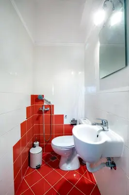 a bathroom with a white sink and a toilet at Vagioni Seaside Villa in Kounoupidhianá