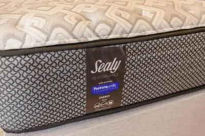 a mattress with a label on the top of it at Neoria apartment in Chania Town