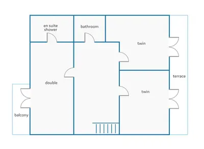 a diagram of an apartment block at Villa Ilos by Villa Plus in Pírgos Psilonérou