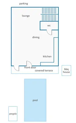 a schematic diagram of the experimental facility at Villa Liostasi by Villa Plus in Agia Marina Nea Kydonias