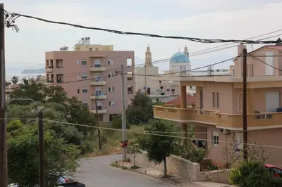 a view of some buildings in a city at Άνετο και πολυτελές οροφοδιαμέρισμα 2 in Chania Town