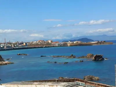 a view of a large body of water at Studio Victory Chania in Chania Town