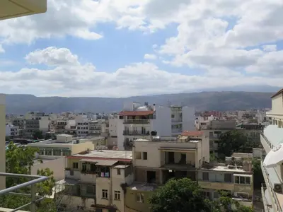 a view of a city with buildings at Alendra's City Center Studio in Chania Town
