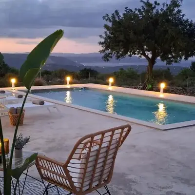 Stone villa Halepa panoramic view