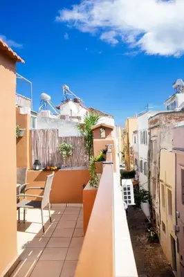 a view from the balcony of a apartment at Suite Maritime in Chania Town