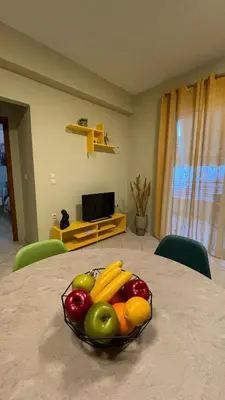 a bowl of fruit on a table in a room at Centro Apartment in Chania Town