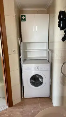 a washer and dryer in a small room at Centro Apartment in Chania Town