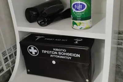 a refrigerator shelf with a reaction friction reduction appliance at Apartment - Sleeps 4 & Free Parking in Chania Town