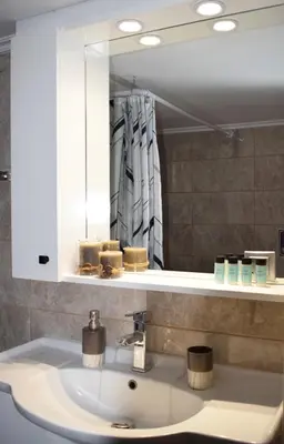 a bathroom sink with a large mirror above it at Agrabeli Cot Not Just a Stay A Unique Experience in Plátanos